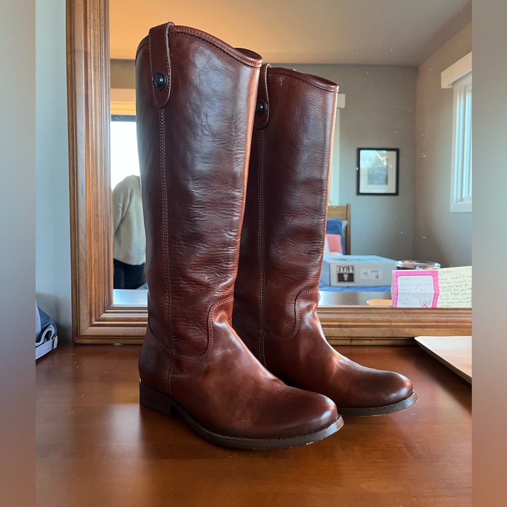Frye Melissa Cognac Riding Boots